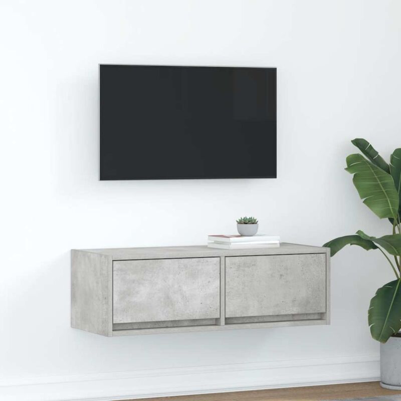 Vidaxl - Tv-schrank Betongrau 80x31x25, 5 Cm Holzwerkstoff