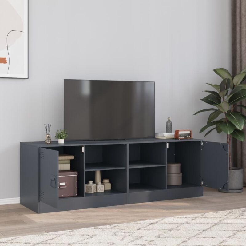 Vidaxl - Tv-schränke 2 Stk. Anthrazit 67x39x44 Cm Stahl