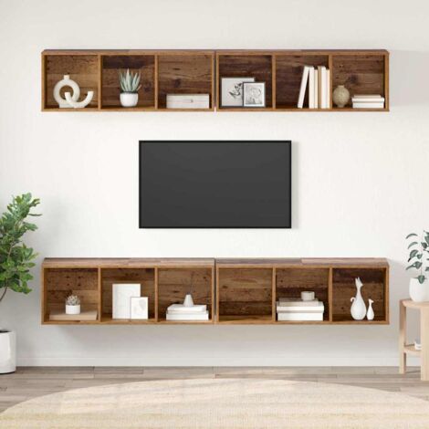 TV-Schrankset 4 pcs Altholz 37 x 37 x 107,5 cm Holzwerkstoff vidaXL