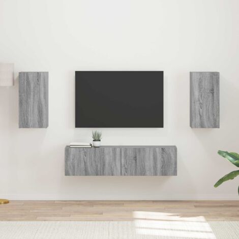 TV-Schrankset 4 pcs Graues Sonoma Holzwerkstoff vidaXL