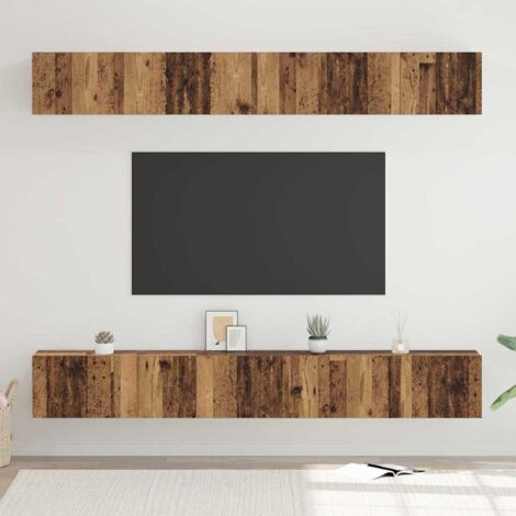 TV-Schrankset Wandmontiert 6 pcs Altholz Holzwerkstoff vidaXL
