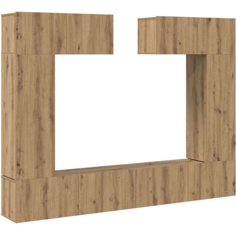 TV-Schranksystem 6 pcs Artisan-Eiche 200 x 30 x 150 cm vidaXL