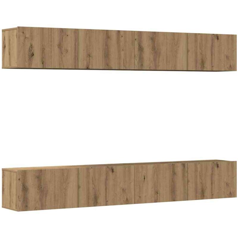 4-teiliges Tv-wandschrank-set Artisan Oak 100x30x30 Cm Vidaxl