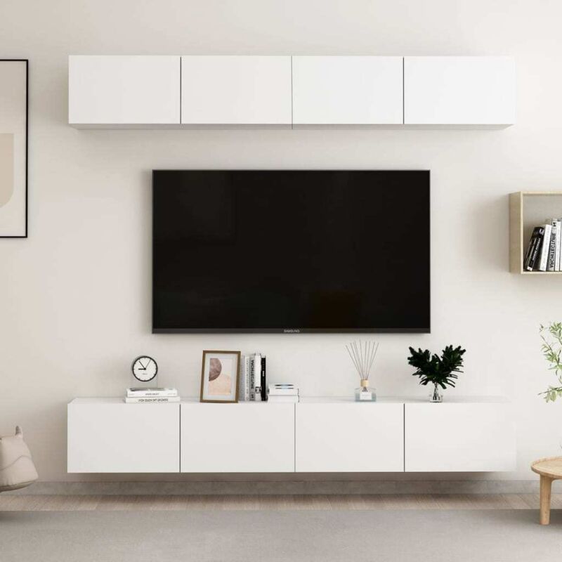 Vidaxl - Tv-schränke 4 Stk. Weiß 100x30x30 Cm Holzwerkstoff