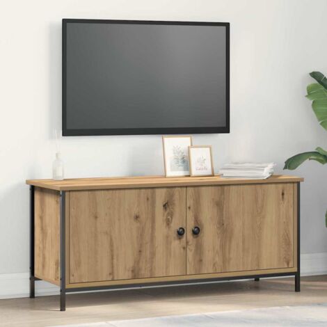 TV Stand - Artisan Oak Artisan oak Engineered wood 102 x 35 x 45 cm vidaXL