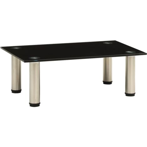 TV Stand Black 40x35x17 cm Tempered Glass vidaXL