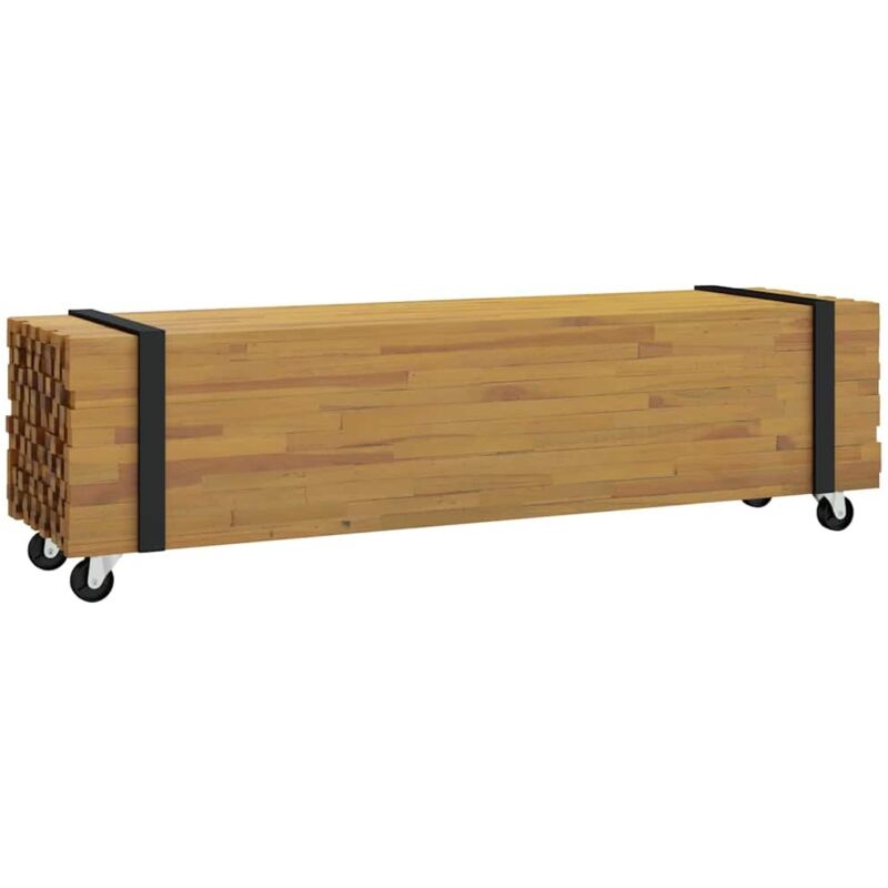 Tv Stand Brown 110 X 30 X 30 Cm Solid Teak Wood Vidaxl