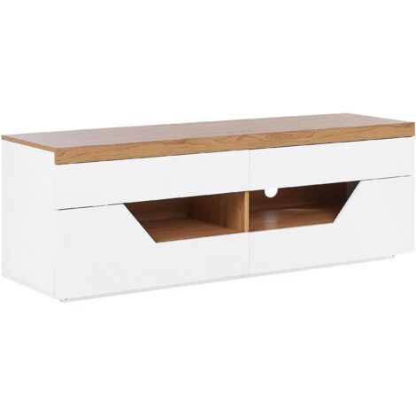 TV Stand CHEVAL Brown/ White