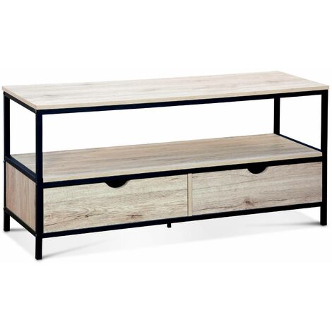 TV stand - metal and wood-effect - Loft