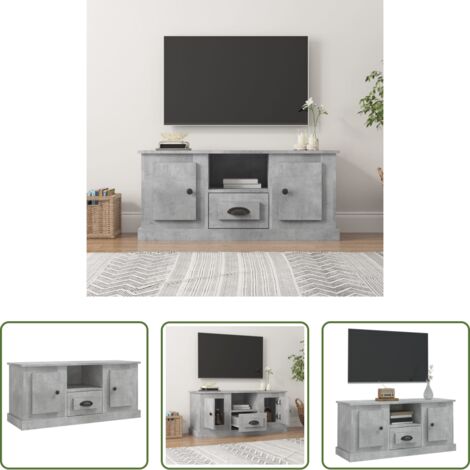 TV stand -  Mobile Porta TV Grigio Cemento 100x35,5x45cm Legno Multistrato
