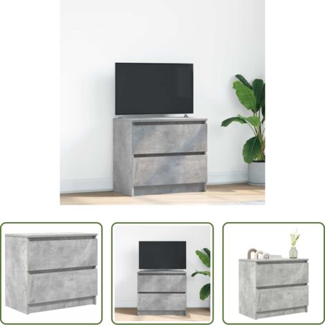 TV Stand -  Mobile Porta TV Grigio Cemento 60x35x54 cm in Legno Multistrato