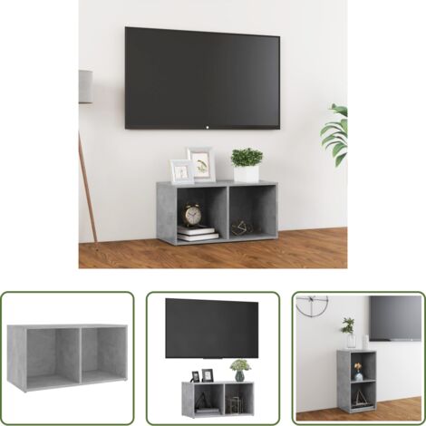 TV Stand -  Mobile Porta TV Grigio Cemento 72x35x36,5 cm Legno Multistrato