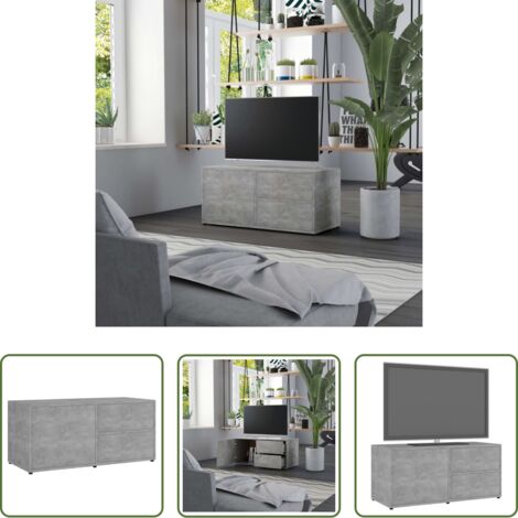 TV stand -  Mobile Porta TV Grigio Cemento 80x34x36 cm Legno Multistrato
