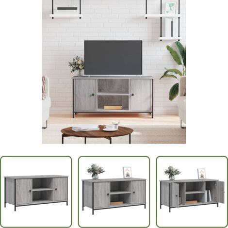TV Stand -  Mobile Porta TV Grigio Sonoma 100x40x50 cm in Legno Multistrato