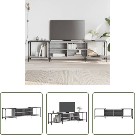 TV Stand -  Mobile Porta TV Grigio Sonoma 203x37x50 cm in Legno Multistrato