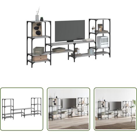 TV Stand -  Mobile Porta TV Grigio Sonoma 206,5x28,5x95cm Legno Multistrato