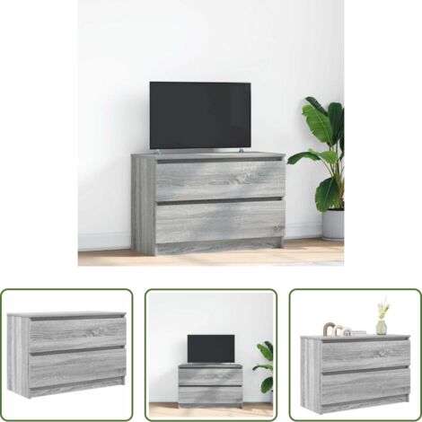 TV Stand -  Mobile Porta TV Grigio Sonoma 80x35x54 cm in Legno Multistrato
