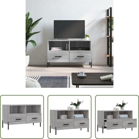 TV Stand -  Mobile Porta TV Grigio Sonoma 80x36x50 cm in Legno Multistrato