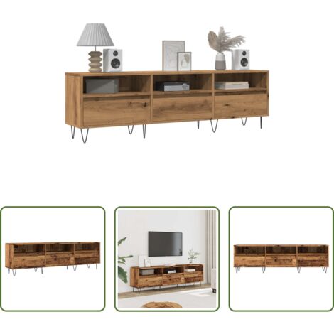 TV Stand - Mobile Porta TV Legno Antico 150x30x44,5 cm Legno Multistrato