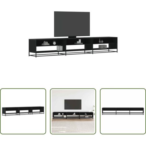 TV Stand -  Mobile Porta TV Nero 270x40x46 cm in Truciolato