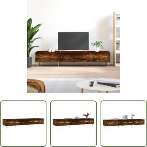 TV Stand -  Mobile Porta TV Rovere Fumo 150x36x30 cm in Legno Multistrato