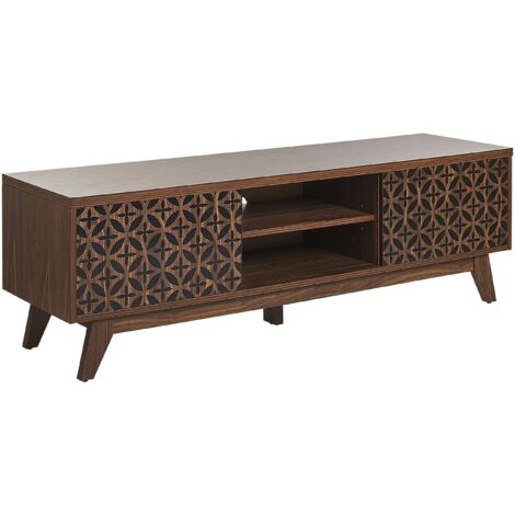 TV Stand PRESCOT Dark Brown
