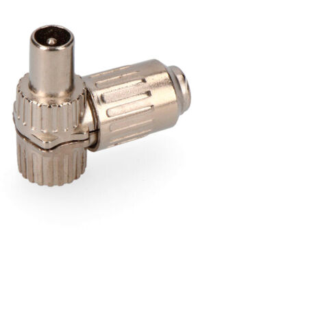 TV-Stecker gewinkelt Metall 95mm verpackt  Elektroerosion E50040