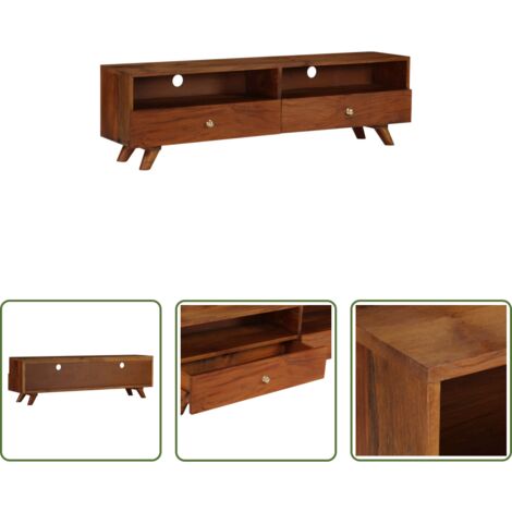 TV supporto -  Mobile Porta TV in Legno Massello di Recupero 140x30x40 cm