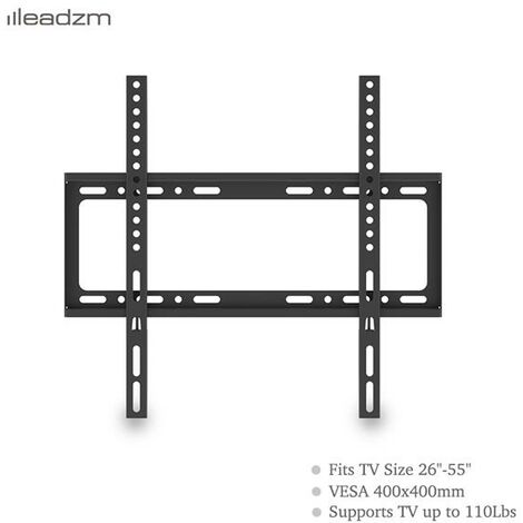 TV Wall Bracket Mount for Most 26-55 inch LED, LCD, OLED, Flat and Curved TVs, Tilt TV Mount Max VESA 400x400mm, Up to 50 kg, includes Bubble Level