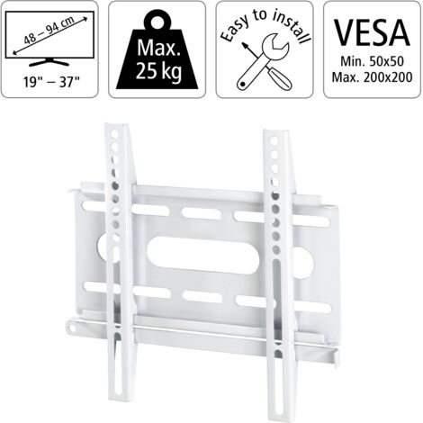 TV Wandhalterung FIX Slim Weiß bis 37"