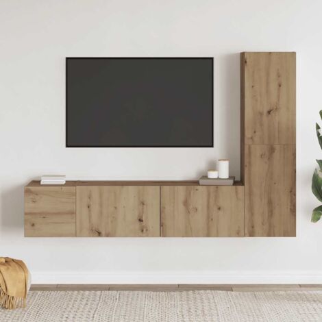 TV-Wandschränke 3 Stk. Artisan-Eiche Holzwerkstoff vidaXL467361