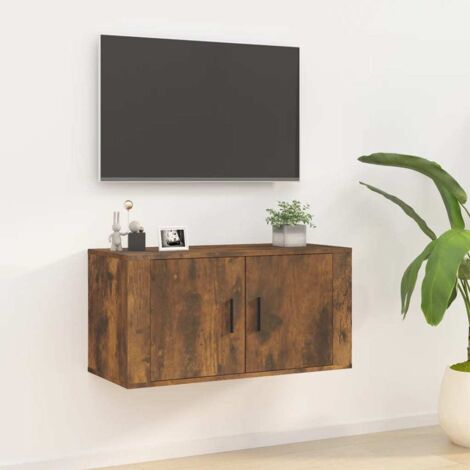 TV-Wandschrank Räuchereiche 80x34,5x40 cm vidaXL