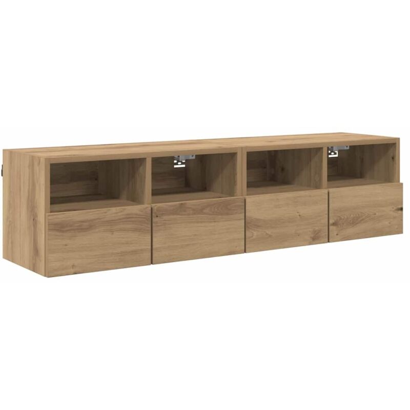 Tv-wandregale 2 Pcs Artisan-eiche 60 X 30 X 30 Cm Holzwerkstoff Vidaxl