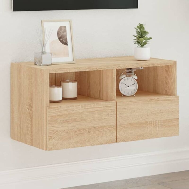 Vidaxl - Tv-wandschrank Sonoma-eiche 60x30x30 Cm Holzwerkstoff