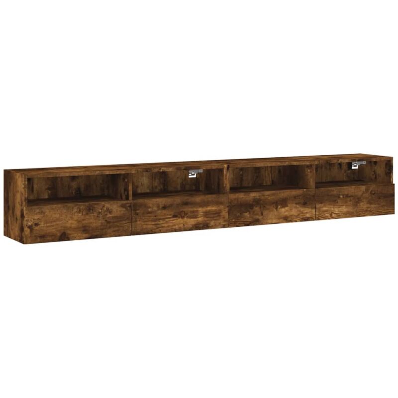 Vidaxl - Tv-wandschränke 2 Stk. Räuchereiche 100x30x30 Cm Holzwerkstoff