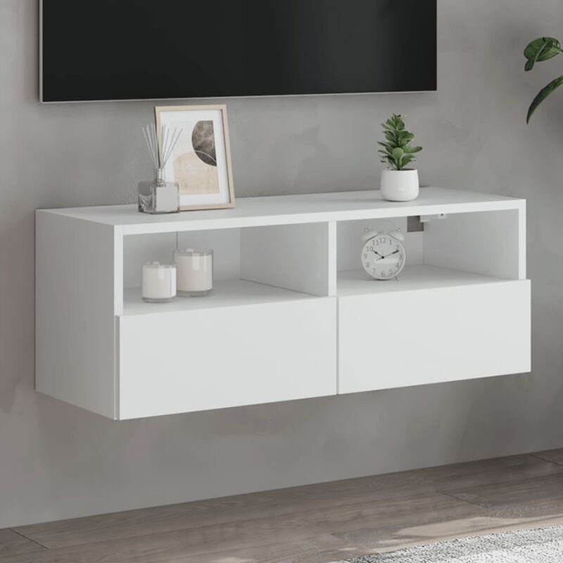 Vidaxl - Tv-wandschrank Weiß 80x30x30 Cm Holzwerkstoff