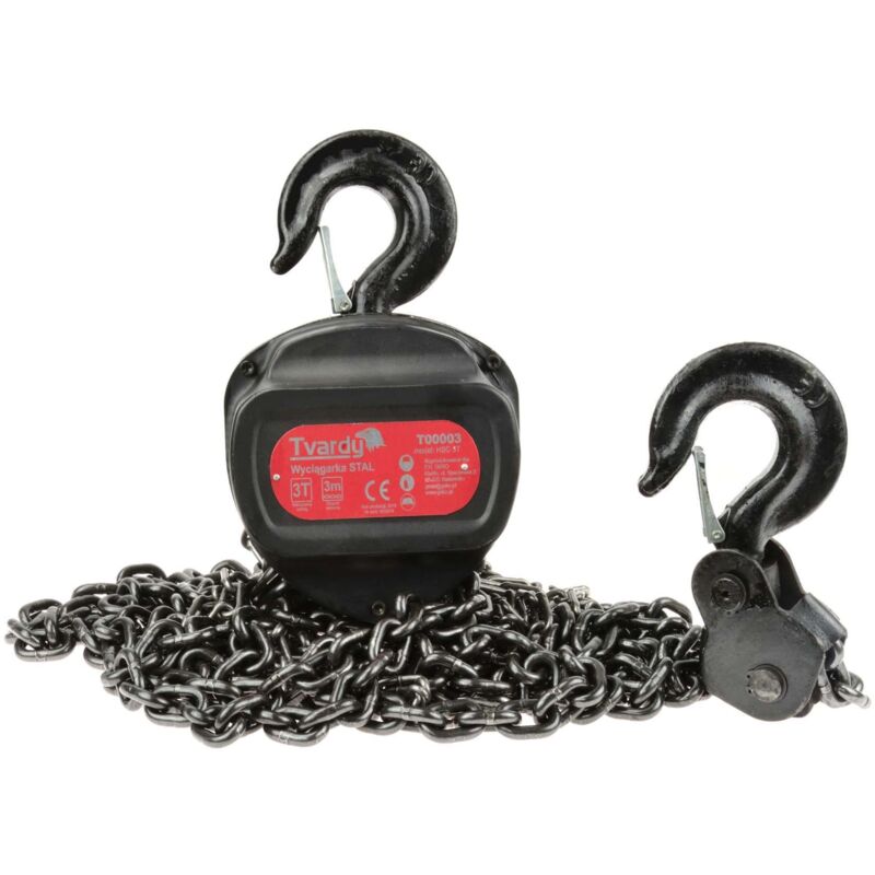 Image of Tvardy Professioneller Kettenzug 3000 Kg Mit 3 m Kette Aus Stahl
