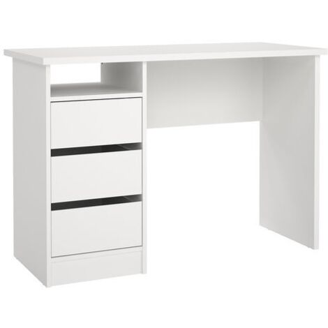 Tvilum Scrivania Function Plus con 3 Cassetti, Bianco, 110x48.5x76 cm