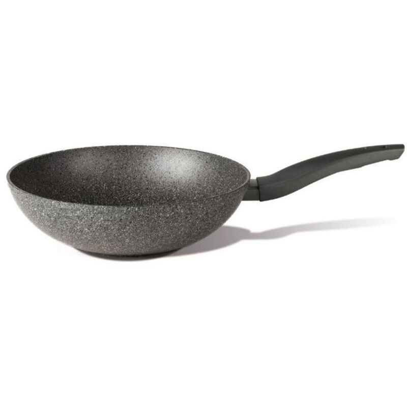 Tvs Wok 28cm Mineralia Manico Lungo Grigio