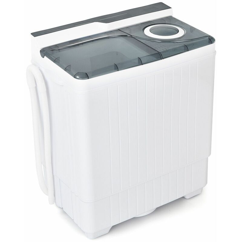 Costway - Twin Tub Washing Machine Portable Laundry Washer Machine 6.5KG Washer+2KG Dryer