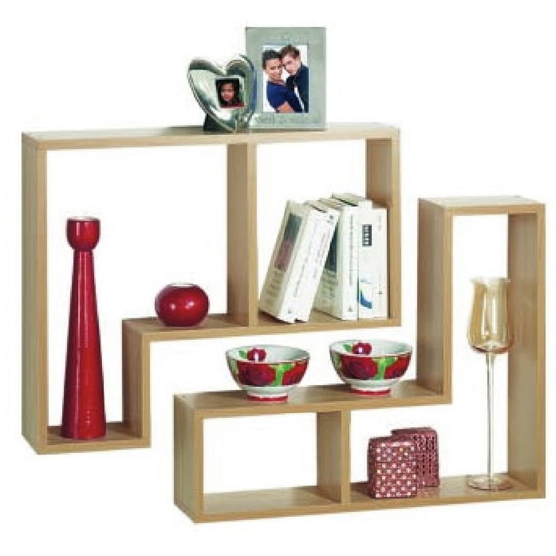 Watsons - TWIN - Wall Display / Storage Floating Shelves - Set of Two - Oak