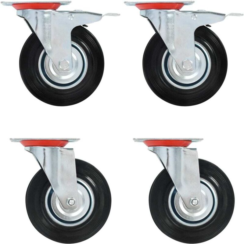 Swivel Casters 4 pcs 125 mm Vidaxl