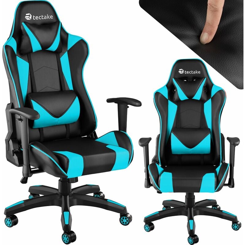 Gaming chair Twink - office chair, desk chair, computer chair - black/azure
