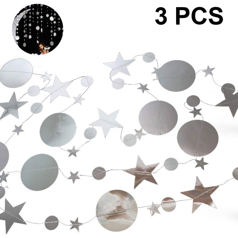 

Twinkle Little Star Party Garlands Glitter Hanging Moon Stars Decoraciones Niños Cumpleaños Bday Baby Shower Boda Ramadán EID Suministros para fiesta