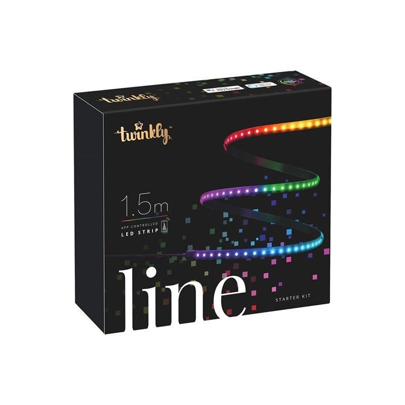 Starter kit IP20 bande blanche 1,5m 90 leds multicolores rgb Twinkly line Twinkly