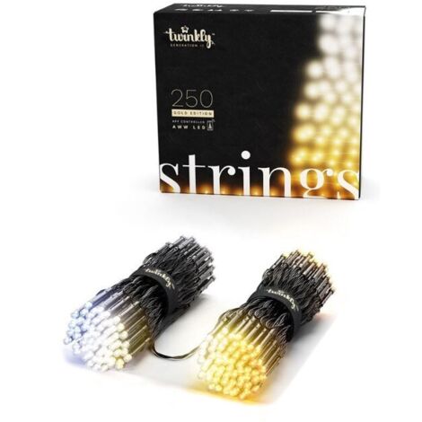 Twinkly Strings Gold Edition Catena 250 LED ambrato e bianco AWW