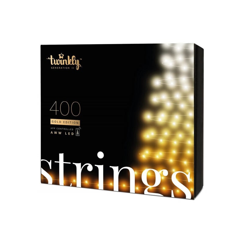 Twinkly - Guirlande connectéee IP44 32m 400 leds blanc chaud froid strings