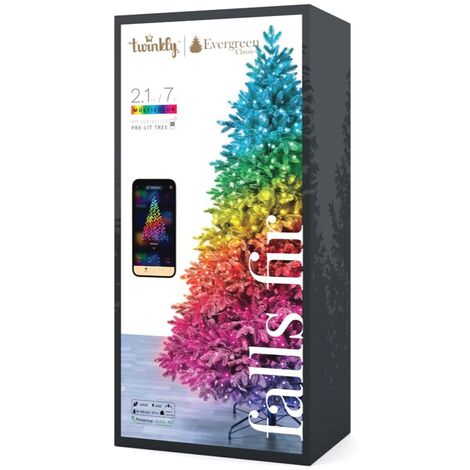 Twinkly Tree Pre-Lit Falls Fir 660 LED - 2,1 m, contrôlable via l'application