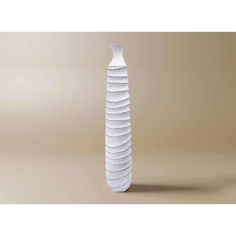 Twist - Grand vase en résine blanc H93 cm twist