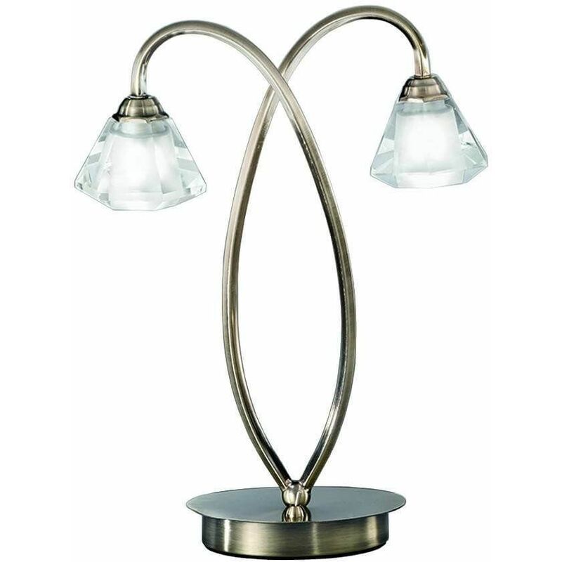 Twista Crystal Bronze Table Lamp 2 Bulbs